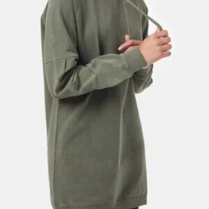 Flag & Anthem Olive Green Hoodie Thermal Long Sweatshirt Women Size Large NWOT